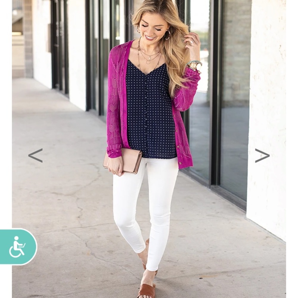 Grace and Lace double knit pointelle cardigan